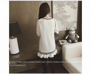 Платье Белый,черный,светло-коричневый-пишем в комментарии.Ширина плеча 40, длина рукава 58, бюст 96, длина 85.