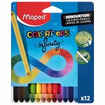 Карандаши цветные монолитные MAPED &quot;Infinity&quot;, набор 12 цветов, трехгранные, 861600