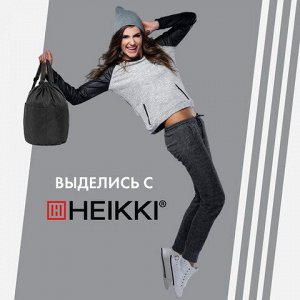 Рюкзак спортивный мешок HEIKKI PACK (ХЕЙКИ), 2 отделения, увеличенный объем, 40х35 см, черный, 272419