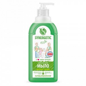 Мыло жидкое 500 мл SYNERGETIC "Луговые травы", гипоаллергенное, биоразлагаемое, дозатор, 105053