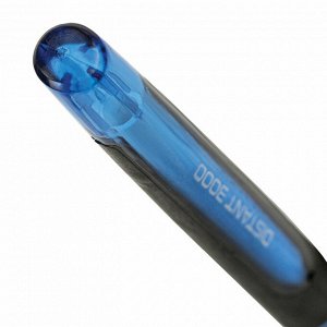 Ручка шариковая масляная BRAUBERG DISTANT 3000 увеличенная длина письма, СИНЯЯ, линия 0,5мм, 144151