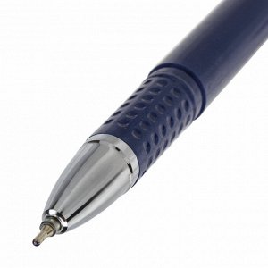 Ручка шариковая масляная СИНЯЯ, BRAUBERG Oxet, корпус синий, узел 0,7мм, линия 0,35мм, 143002