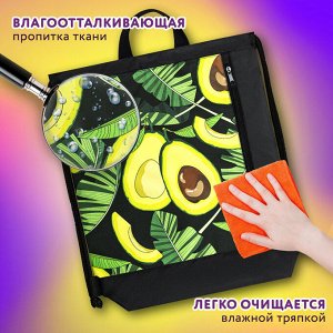 Мешок для обуви ЮНЛАНДИЯ с ручками, боковой карман на молнии, 46х36 см, Fresh, 271063