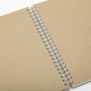 Скетчбук, 4 типа бумаги (акварельная,белая,черная,крафт) 146х204мм, 60л, гребень,BRAUBERG ART,115066