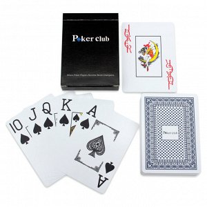 Карты игральные пластиковые "Poker club", ассорти, 54 шт, 8,7х6,3см, 25мкм, ИН-9121,ИН-9130,ИН-4382
