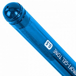 Ручка гелевая СИНЯЯ, BRAUBERG Profi-Gel TONE, линия 0,4мм, 144128