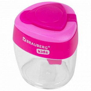 Точилка BRAUBERG KIDS "MAXI", 2 отверстия, с большим контейнером, трехгранный корпус, 1 шт,  271945