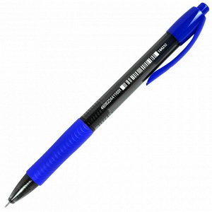 Ручка шариковая автоматическая с грипом BRAUBERG OFFICE STYLE, СИНЯЯ, 0,7мм, линия 0,35мм, 144210