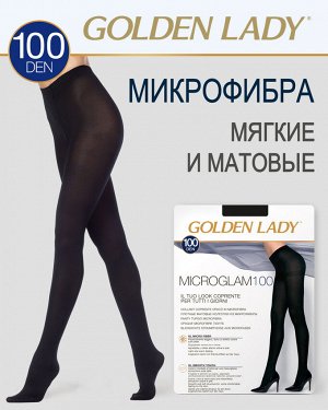 Колготки Micro Glam 100 (Golden Lady) плотные колготки из мягкой микрофибры , с ластовицей
