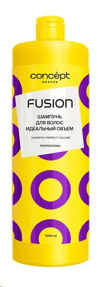 Concept Fusion Идеальный Объем шампунь д/тонк.,ослаб.вол. масл.миндаля 1л флакон 1шт / 6шт / 98604 /