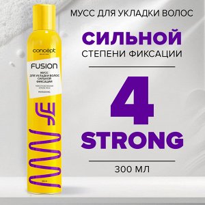 Concept Fusion мусс д/укладки волос 300мл сильн.фикс.4 б/склеиван.вол. баллон 1шт / 12шт / 99052 / 7
