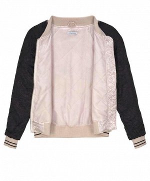 1r Блузон, розово-черный Aniston Благородный образ из эффектных материалов. На легком утеплителе с контрастными элементами и вышивкой в азиатском стиле спереди и сзади. Обрамляющий фигуру силуэт на мо