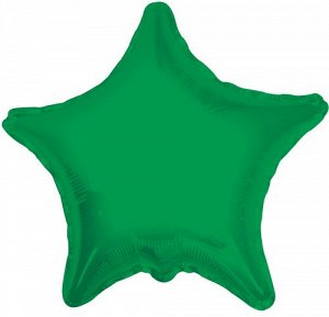 Шар Ф 18" Звезда Металлик зеленый 45 см