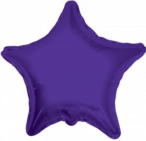 Шар Ф 18" Звезда Металлик фиолетовый 45 см