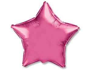 Шар Ф 18" Звезда Металлик розовый/ Pink/ FM 46 см
