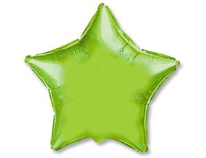 Шар Ф 18" Звезда Металлик светло-зеленый/ Lime Green/ FM 46 см