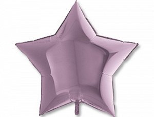 Шар Ф 36" Звезда Металлик сиреневый /Lilac /36213L 91 см