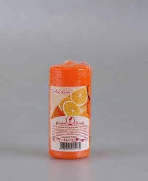 Свеча ароматизированная пеньковая 40х90 апельсин (время горения - 11 ч.)