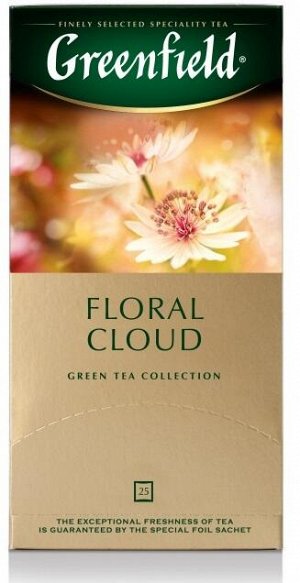 АКЦИЯ! -25% за 4 пачки! Чай Greenfield Floral Cloud green tea 25 пак х 4шт