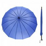 Зонт-трость &quot;Однотонный&quot;, полуавтоматический, R=61см, цвет синий