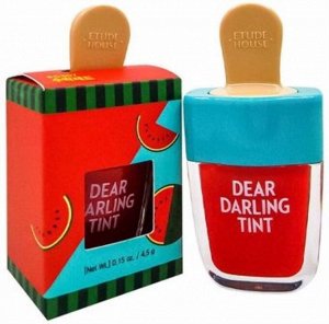 Etude Тинт для губ на водной основе оттенок красный арбуз Tint Water Gel Dear Darling Rd307, 4,5 гр