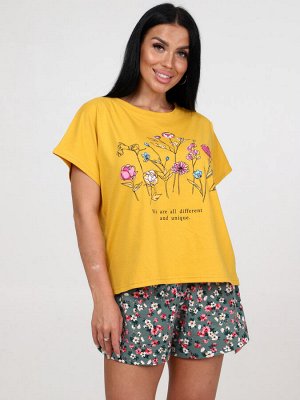 231 ПИЖАМА (Горчичный/зелёный)