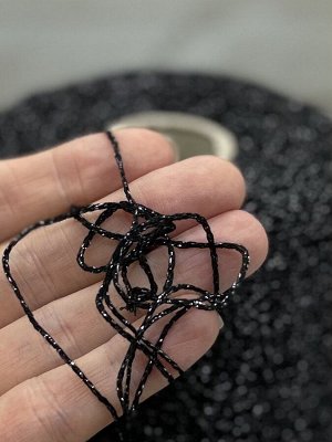 Пряжа для вязания 100 гр., Bellino Lurex 80% вискоза  20%метал. нить 700 м/100г Черный/серебро