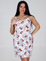 Сорочка женская HomeStyle 2305НС с принтом. Состав: Хлопок 100% Материал: Кулирка  пр. Россия