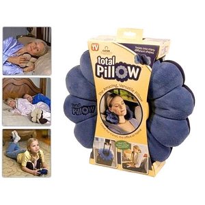Подушка-трансформер для путешествий Total Pillow (Тотал Пиллоу) Темно-синяя