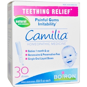 Boiron, Camilia, облегчение боли при прорезывании зубов, 30 жидких доз