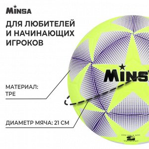 Футбольный мяч MINSA, машинная сшивка, 12 панелей, р. 5, TPE