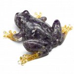 Фигурка из смолы с крошкой аметиста &quot;Лягушка&quot; 100*130*30мм