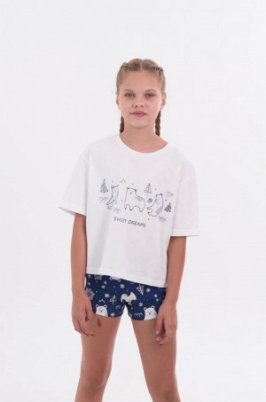 Хлопковая пижама для девочки Happyfox