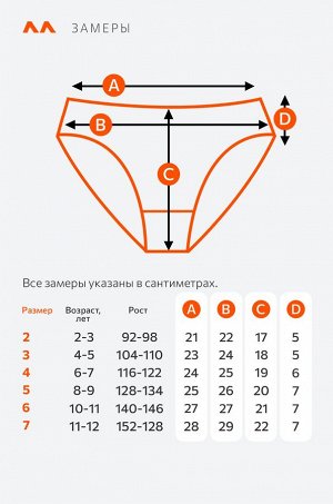 Трусы для девочки 5шт. Happyfox
