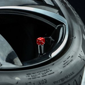 Колпачок на вентиль TORSO, «Кубик», красный, набор 4 шт