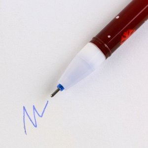 Ручка пиши-стирай, гелевая, синяя паста, 0.5 мм, с колпачком «Новый год: Чудесных мгновений»