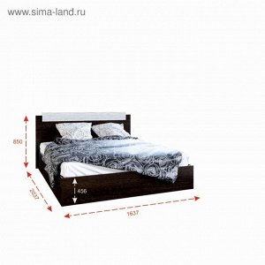 Кровать двуспальная 1600х2000, Венге/Сосна Лоредо