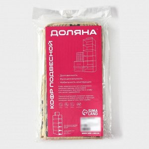 Органайзер подвесной Доляна «Гэтс», 5 отделений, 30x15x70 см, бежевый