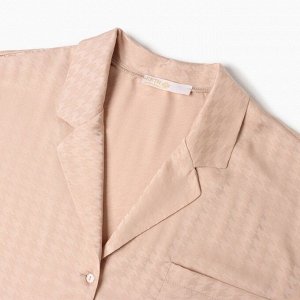Пижама женская (рубашка и шорты) KAFTAN Silk, бежевый