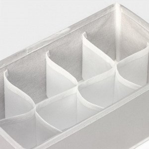 Органайзер для хранения белья LaDо́m, 8 ячеек, 24x14x10 см, серый