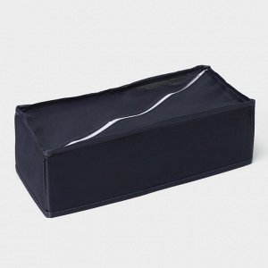 Органайзер для хранения белья LaDо́m, 6 ячеек, 34x15x10 см, графитовый