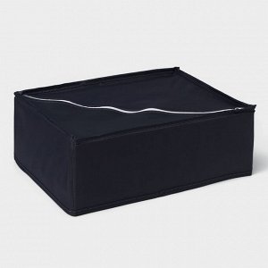 Органайзер для хранения белья LaDо́m, 12 ячеек, 32x24x12 см, графитовый