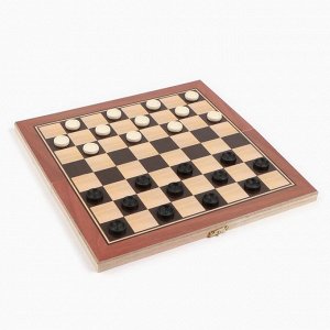 Нарды «Лабарт», деревянная доска 29x29 см, с полем для шашек