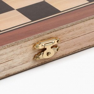 Нарды «Лабарт», деревянная доска 29x29 см, с полем для шашек