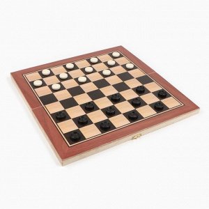 Нарды «Лабарт», деревянная доска 39x39 см, с полем для игры в шашки