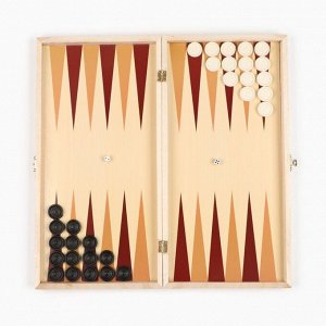 Нарды «Лабарт», деревянная доска 39x39 см, с полем для игры в шашки