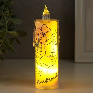 Светодиодная свеча, ночник LED RISALUX «Лицо», 3xLR1130, 3.8x3.8x12 см