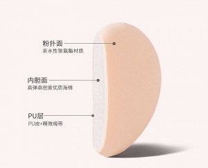 Спонж пуховка с держателем для макияжа в футляре Trikeel Makeup Puff