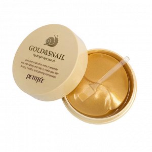Гидрогелевые патчи с золотом и муцином улитки Gold & Snail Eye Patch Petitfee