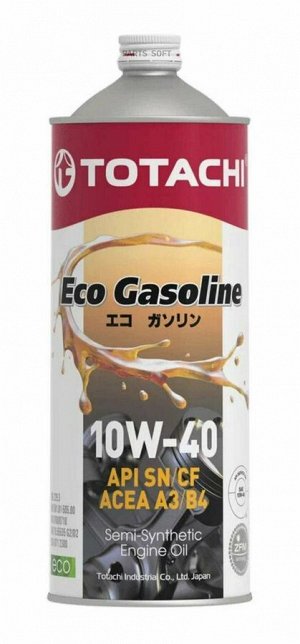 Масло моторное полусинтетика TOTACHI Eco Gasoline 10W40 SN/CF 1 л
